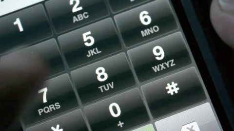 Dialing the number. Stock Footage 714621