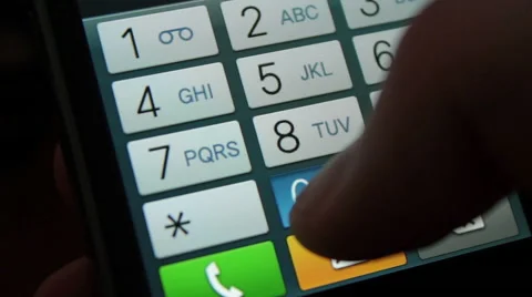 Dialing number on a mobile phone. Stock Footage 55710573