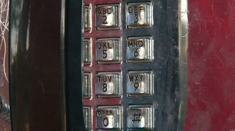 Dialing Number on Payphone Stock-Footage 548986