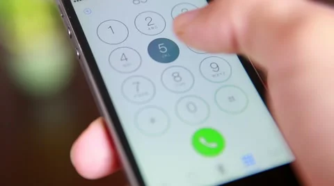 Dialing Number On Smart Phone Stock Footage 55549260