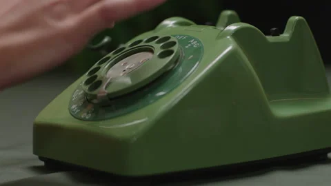 DIALING OLD ANALOGUE PHONE Stock Footage 140797917