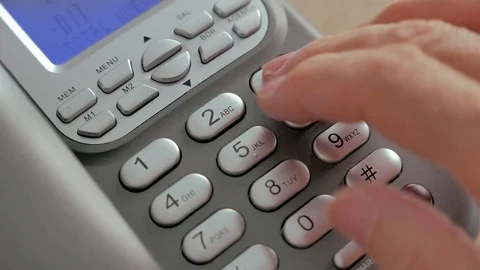 Dialing a phone number Stock Footage 99740262