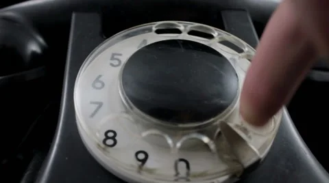 Dialing On Rotary Phone Close Up Stock Footage 51834154