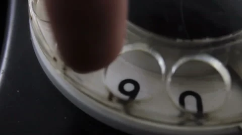 Dialing Rotary Phone Macro Stock Footage 51834176