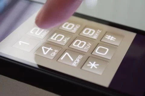 Dialing on a smarthpone Stock Photos