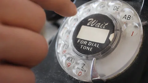 Dialling with a Rotary Phone Stock Footage 34512973