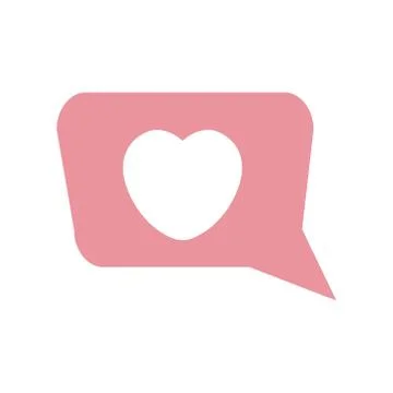 Dialog balloon WITH HEART Stock Illustration