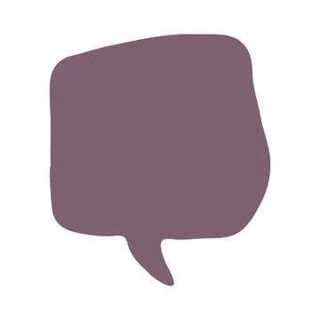 Dialog balloon template chat, message. Doodle speech bubble isolated on white Stock Illustration