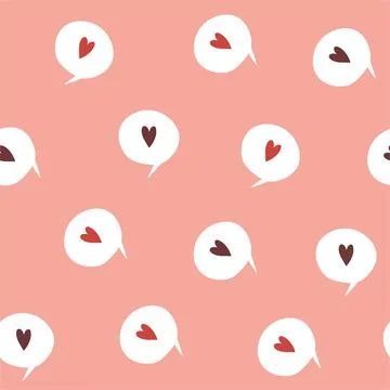 A dialog box with a heart seamless pattern, lovely romantic background, great Stock Illustration