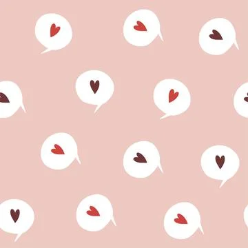 A dialog box with a heart seamless pattern, lovely romantic background, great Stock Illustration