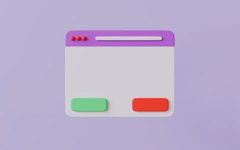 Dialog box pop up notification 3d illustration Stock Illustration