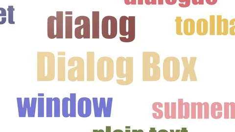 Dialog Box Word Cloud Animated Isolated Stock Footage 103652628