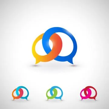 Dialog bubble icon set. Stock Illustration