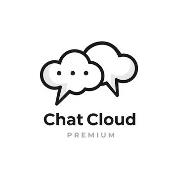 Dialog bubble illustration, logo vector cloud chat icon template Stock Illustration