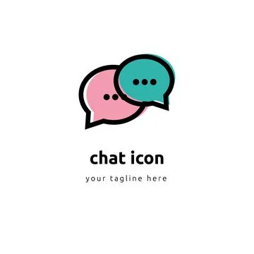 Dialog, bubble talk, communication icon outline vector for web blog, app Stock Illustration