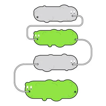 Dialog bubbles chat. Bio correspondence template. Vector illustration 스톡 일러스트