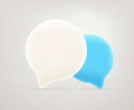 Dialog bubbles icon. 3d comic style editable vector illustration Stock-Illustration