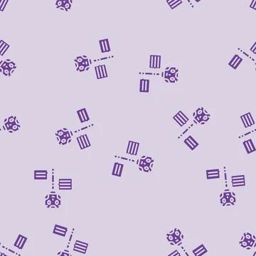 Dialog chat bot glyph vector seamless pattern Stock Illustration