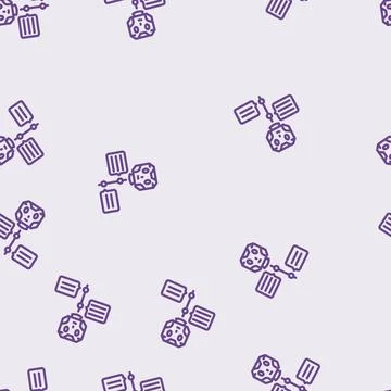 Dialog chat bot line vector seamless pattern Stock Illustration