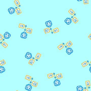 Dialog chat bot vector seamless pattern Stock Illustration