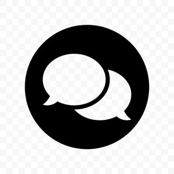 Dialog chat bubble, FAQ question and information vector circle icon Stock Illustration