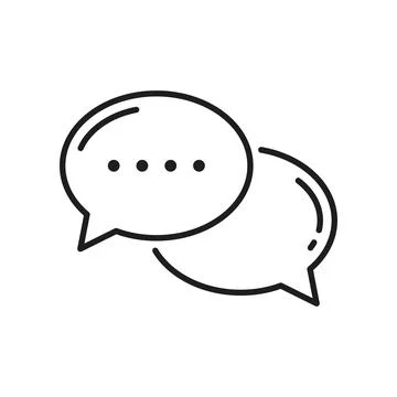 Dialog communication sign isolated message box Illustrazione stock