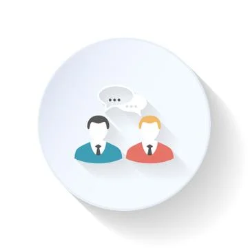 Dialog flat icon Stock Illustration
