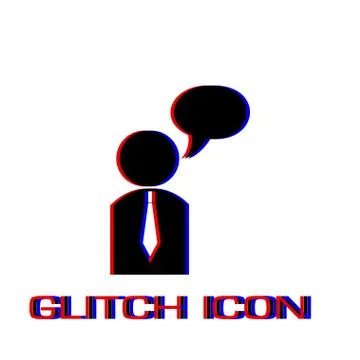 Dialog icon flat Stock Illustration