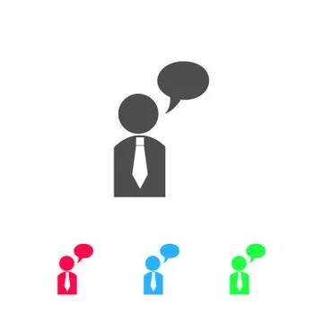 Dialog icon flat Stock Illustration