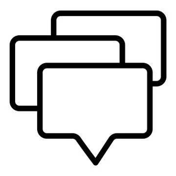 Dialog line icon. Text bubble vector illustration isolated on white. Messages Illustrazione stock