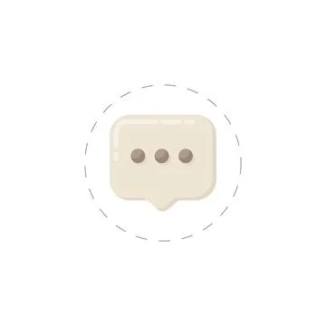 Dialog speech bubble colourful flat vector icon Illustrazione stock