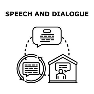 Dialogue and communication speech bubble interaction concept Stock Illustration