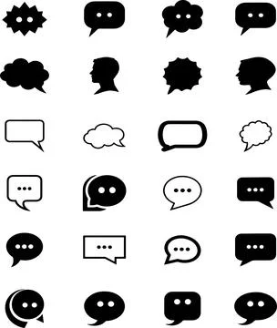 Dialogue box vector art, chat box vector art Stock Illustration