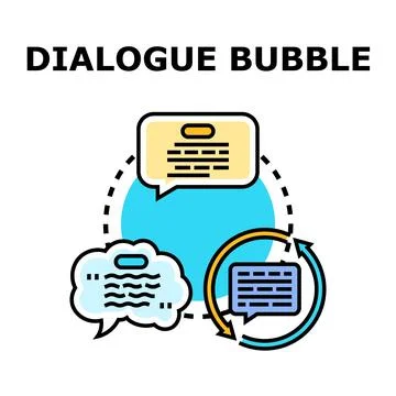 Dialogue bubble concept for communication and discussion Stock Illustration