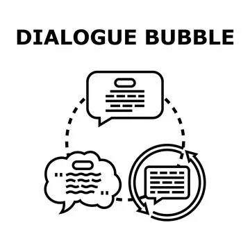 Dialogue bubble concept for communication and discussion Stock Illustration
