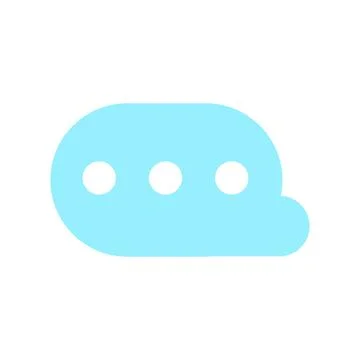 Dialogue bubble with dots semi flat color vector object Illustrazione stock