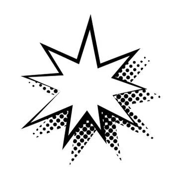 Dialogue bubble in Star form vector flat isolated Stock Illustration