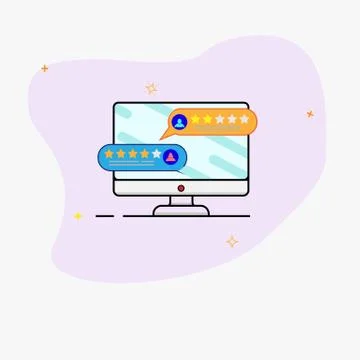 Dialogue, chat, or chat on a computer monitor Stock Illustration