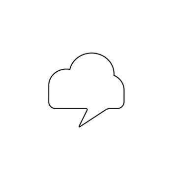 Dialogue cloud of black web icon, thin line illustration for mobile app Stock Illustration