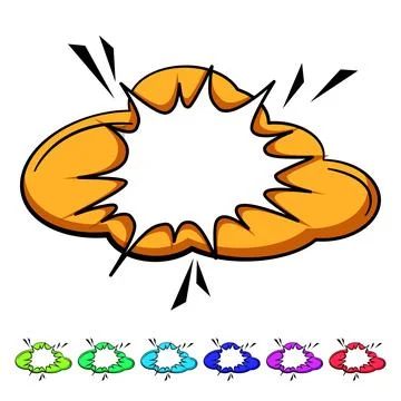 Dialogue comic speech bubble cartoon vector graphic Stock Illustration
