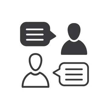 Dialogue, discussion, answer to a question, vector, illustration. Stock Illustration