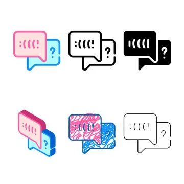 Dialogue with forms psychologist color icon vector Stock Illustration