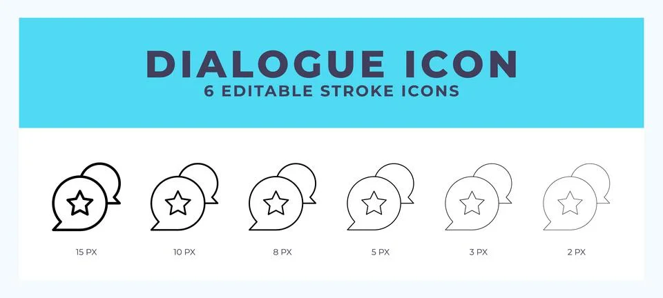 Dialogue icon vector illustration. With editable stroke for web. App and more Stock Illustration