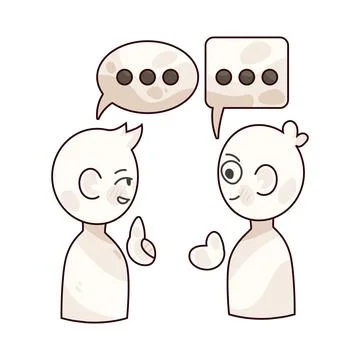 Dialogue illustration Stock Illustration