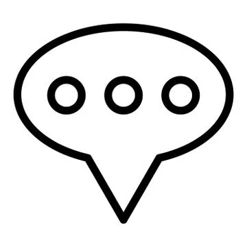 Dialogue line icon. Chat vector illustration isolated on white. Speech bubble Stock Illustration
