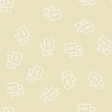 Dialogue with psychologist line vector seamless pattern Stock Illustration