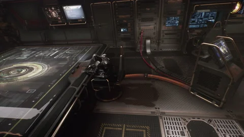 Dialogue scene of the robot commander with his soldiers 03 Stock Footage 163557039