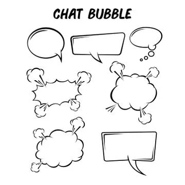 Dialogue speech bubble icon set. Stock Illustration