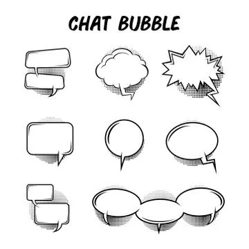 Dialogue speech bubble icon set. イラスト素材