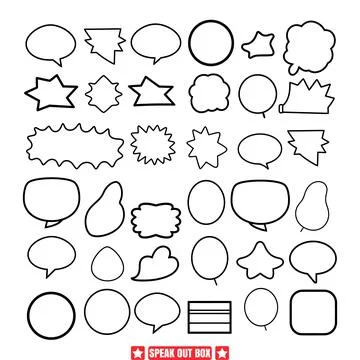 Dialogue Toolbox  Vector Speak Out Box Illustrations Stock Illustration